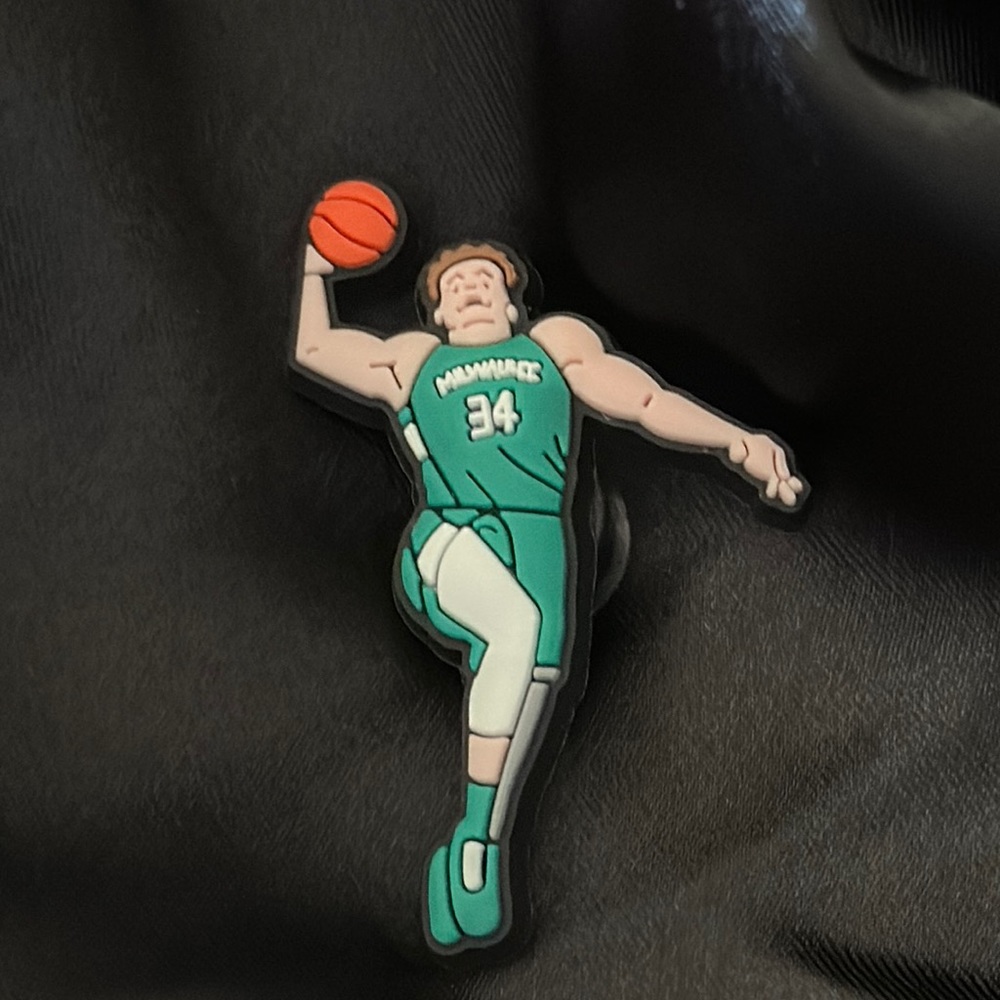 Milwaukee basketball player croc charm NEW